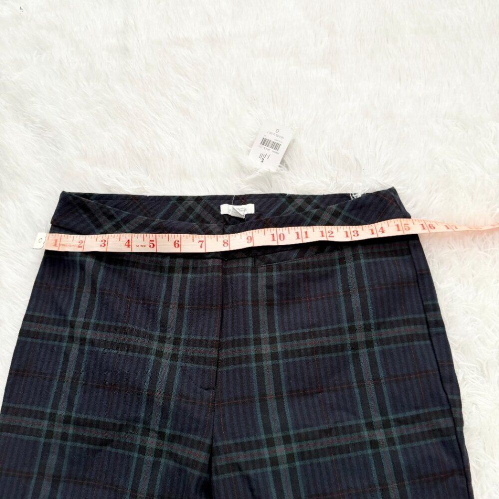 Women J Jill Premium Bi-Stretch Plaid Straight Leg Pants Blue and Green Size 6 - Picture 3 of 11